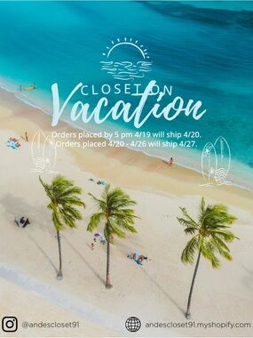 Closet on Vacation 4/20-4/26 ☀️